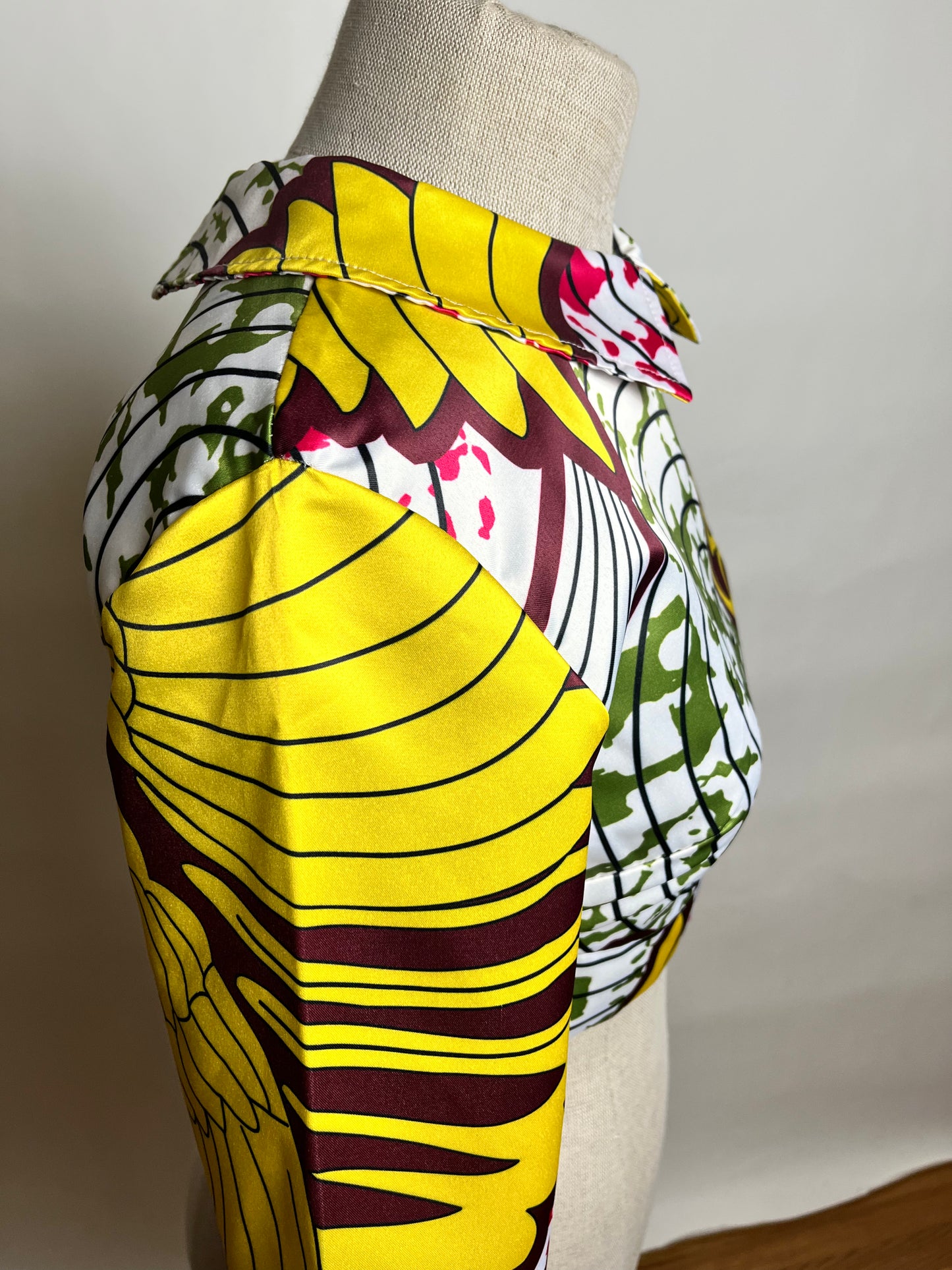 Handmade African middrift top
