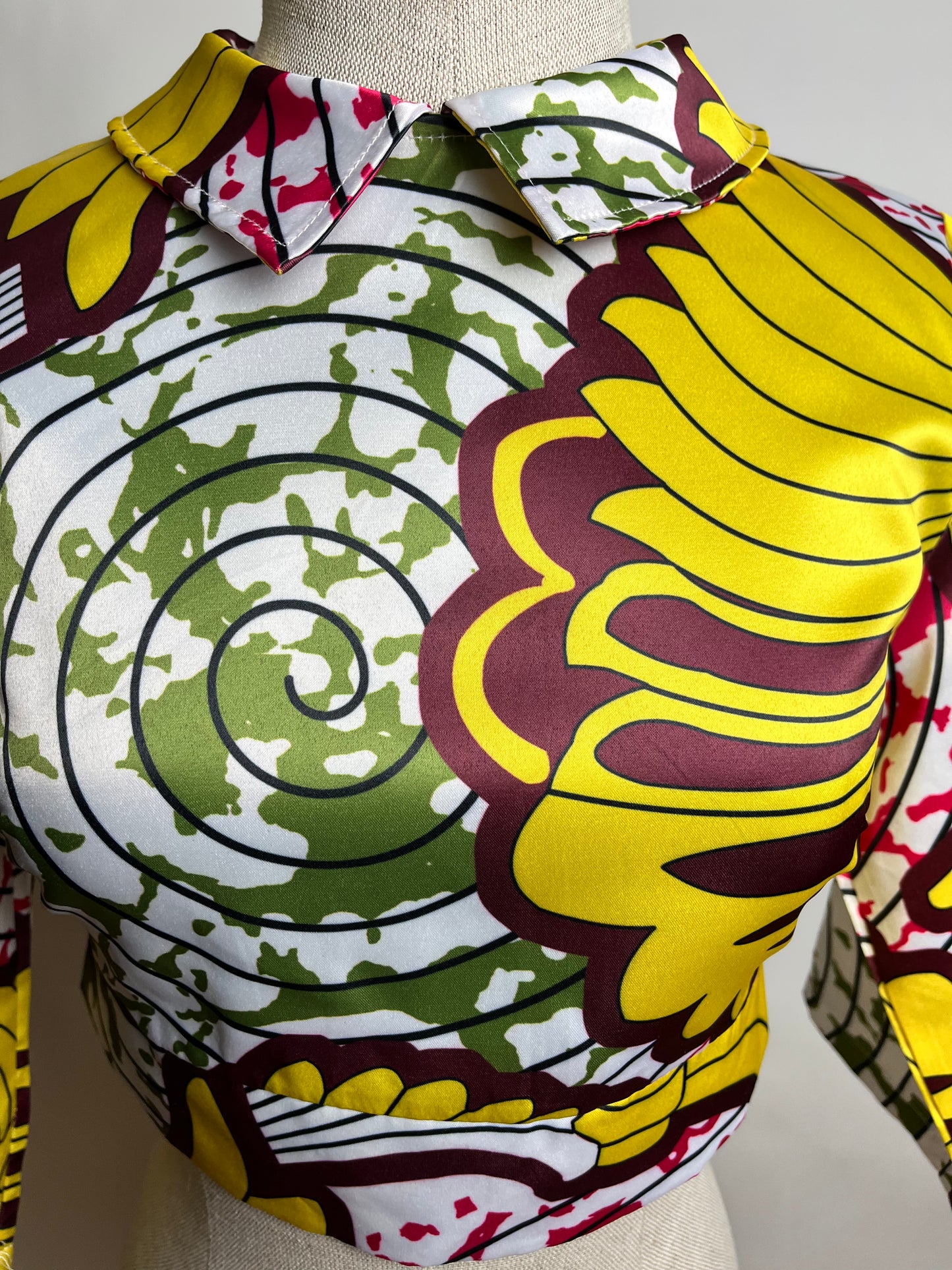 Handmade African middrift top