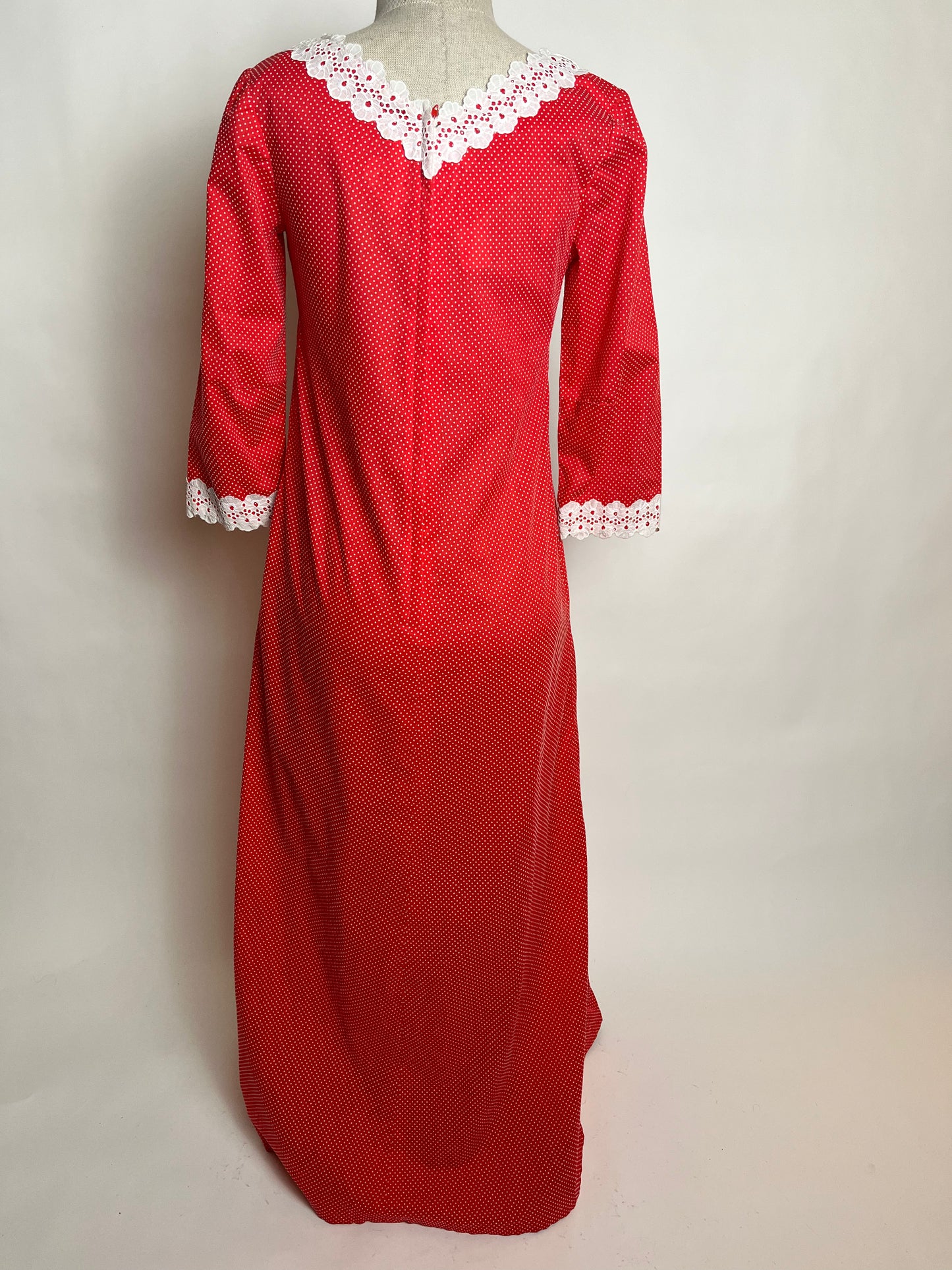 Red white vintage dress