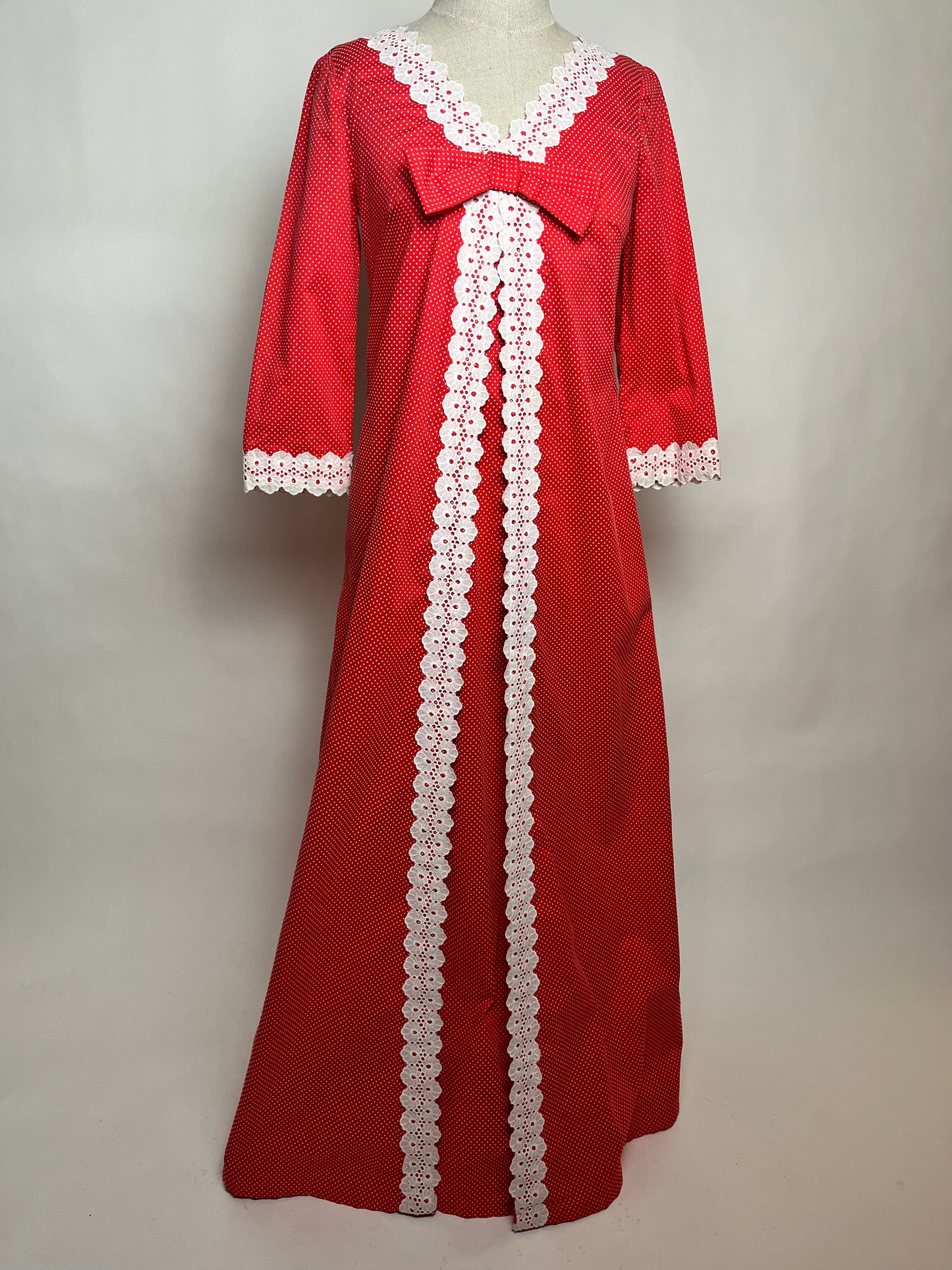 Red white vintage dress
