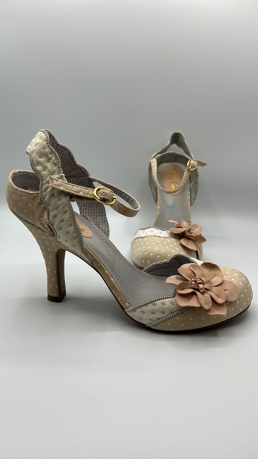 Ruby Shoo peach dusty pink pin up heels