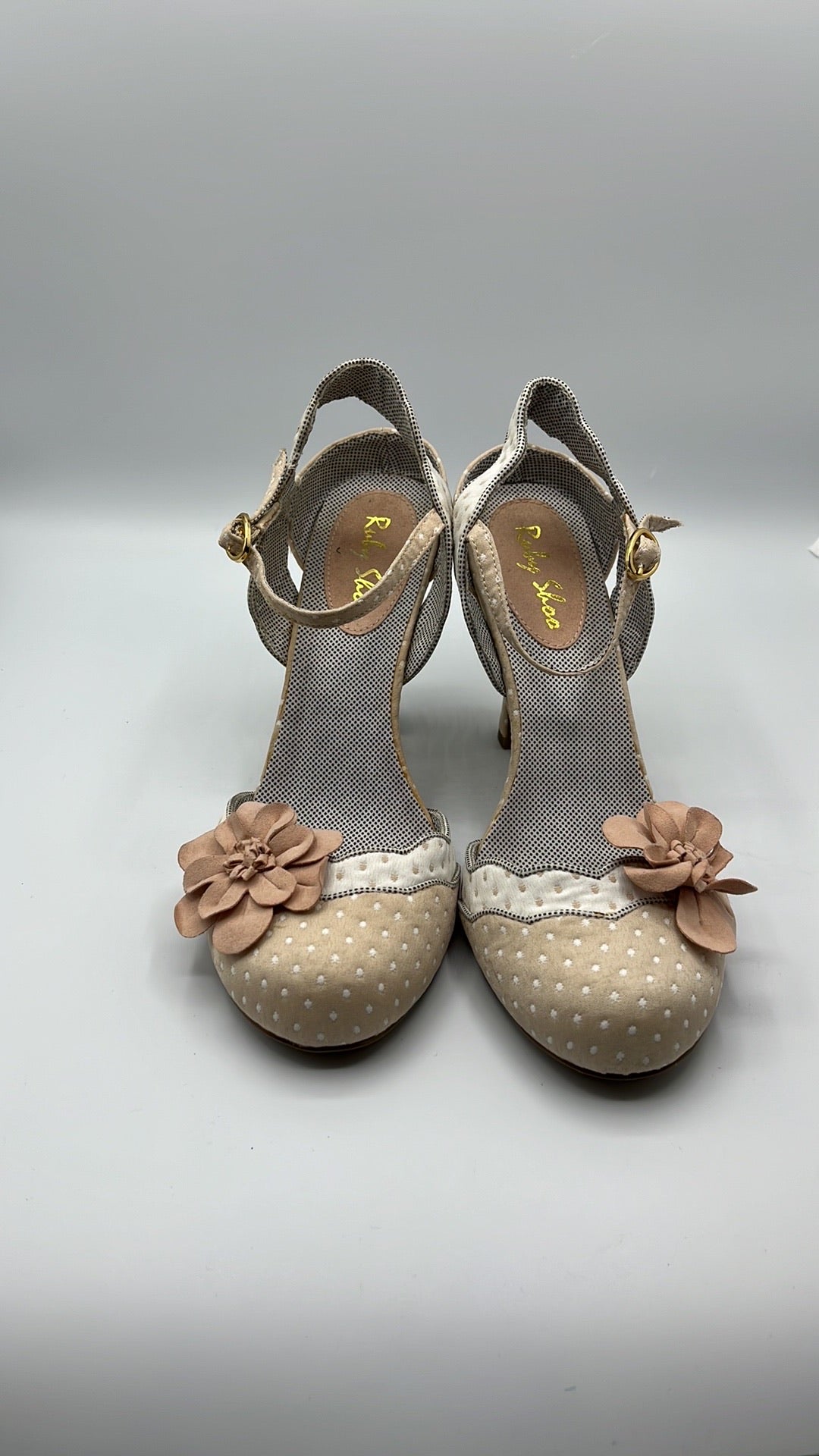 Ruby Shoo peach dusty pink pin up heels