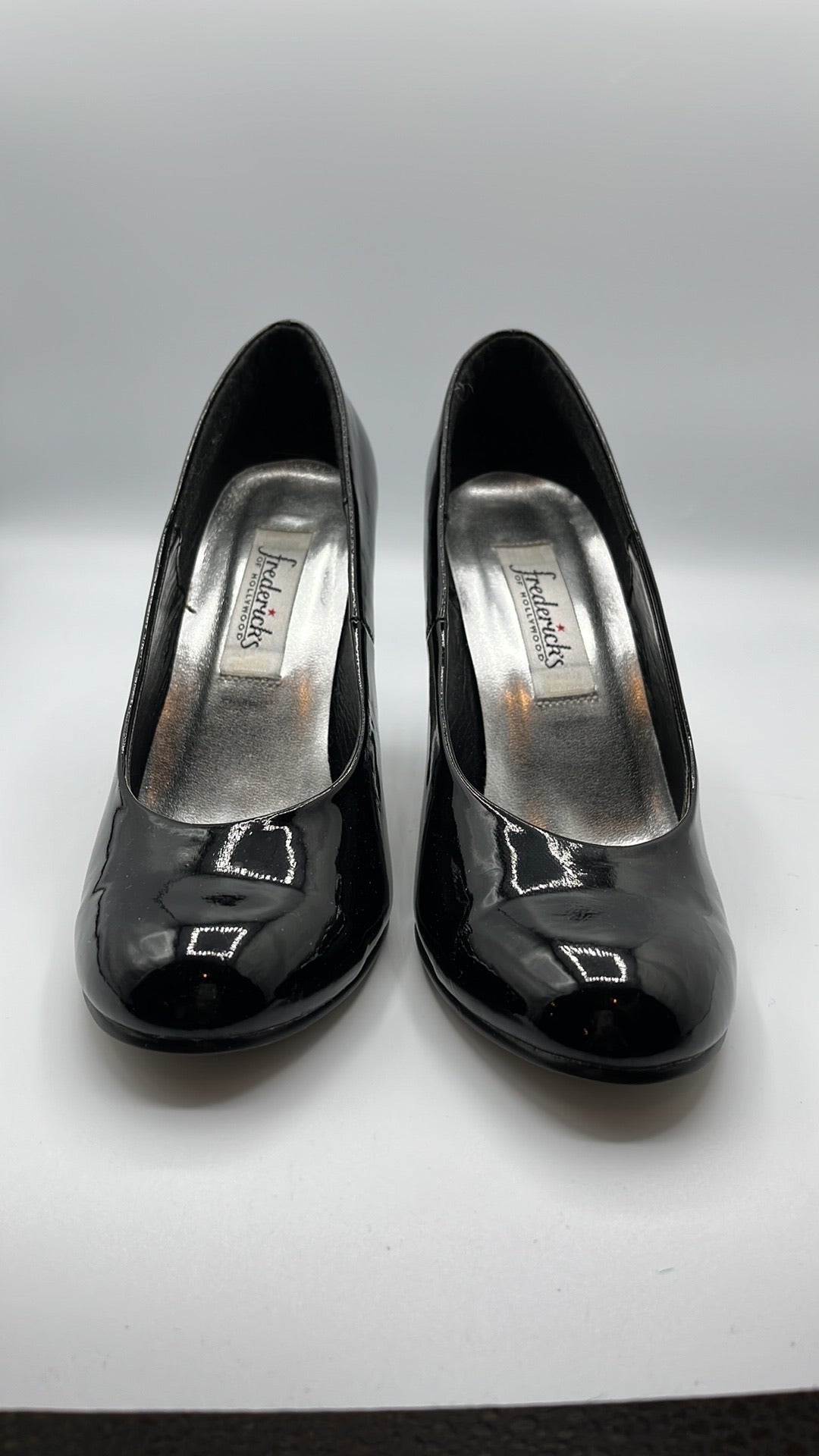 Patent leather black heels