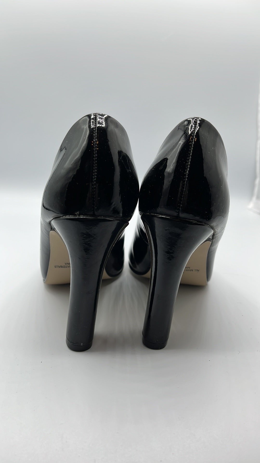 Patent leather black heels