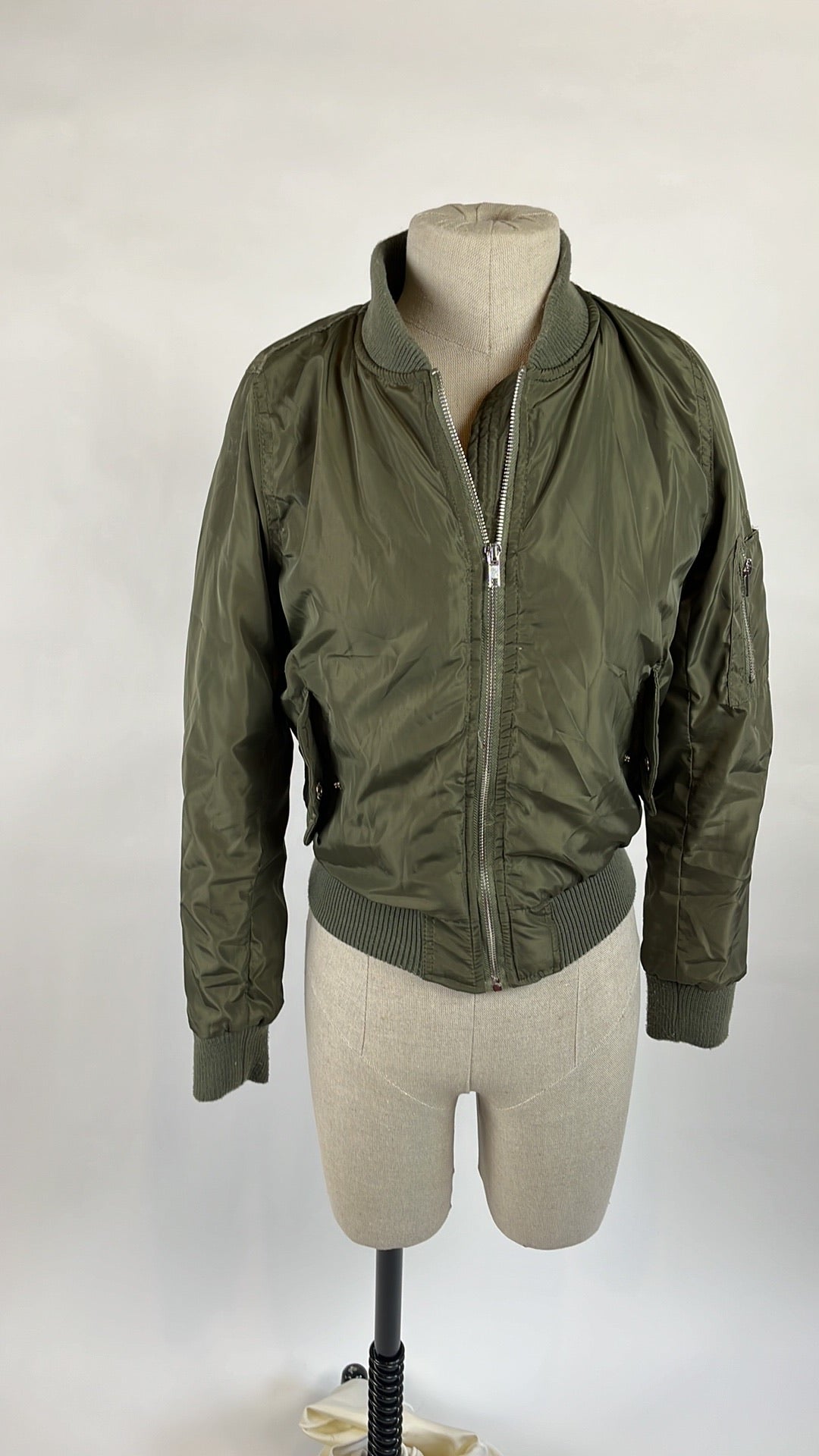 army green bomber jacket