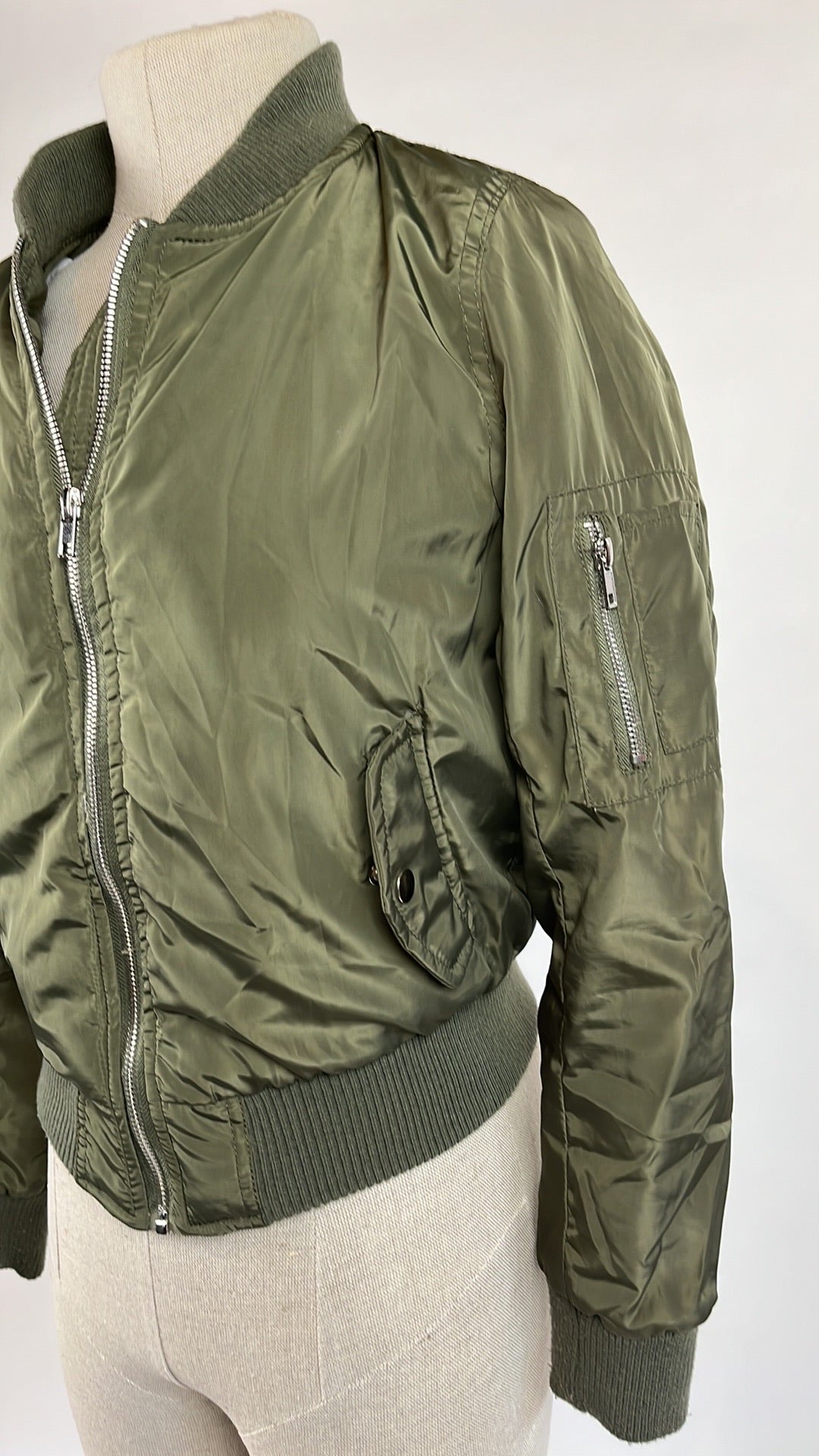 army green bomber jacket