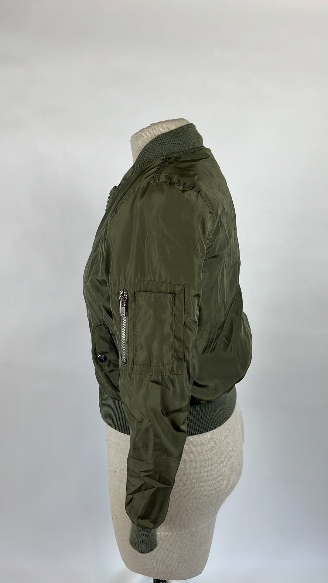 army green bomber jacket