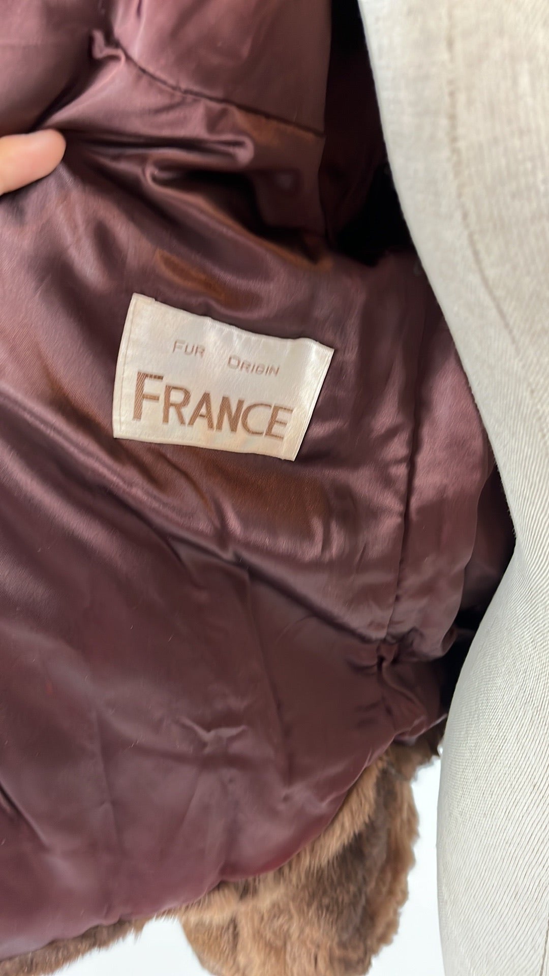 brown vintage fur coat