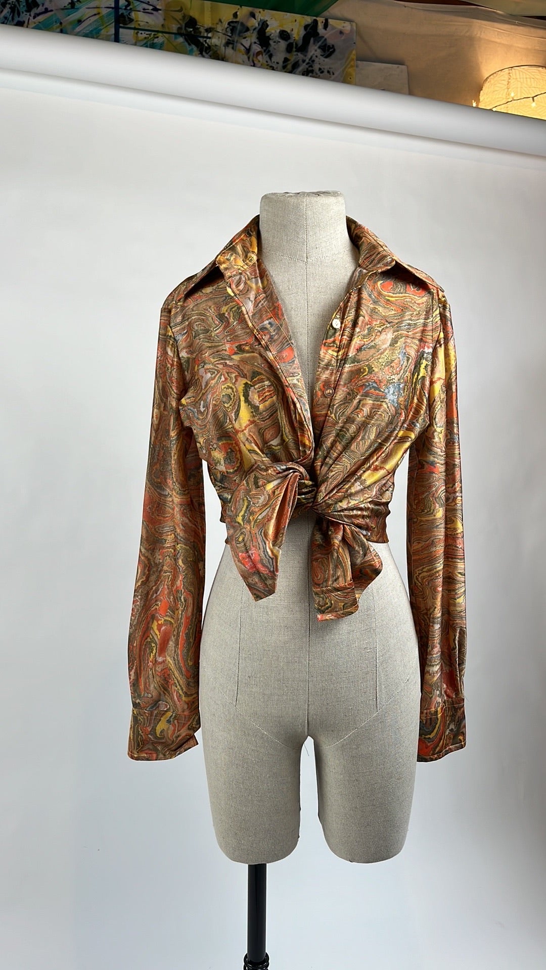vintage top groovy brown