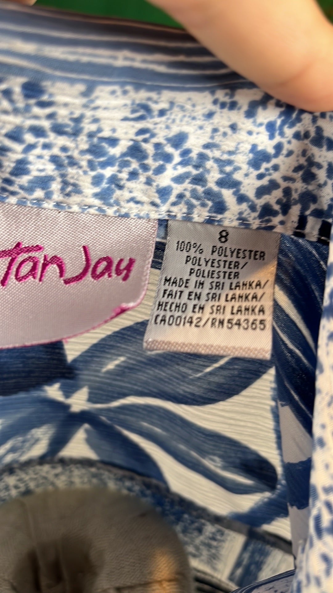 blue vintage flower top