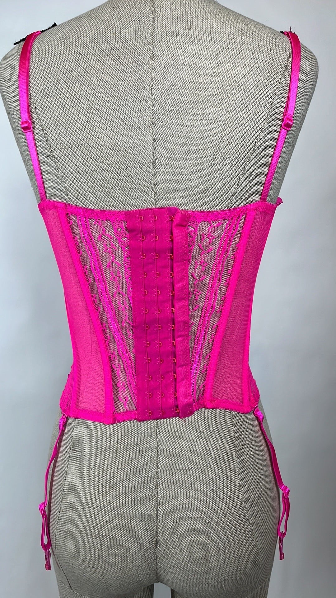 sheen hot pink corset lingerie