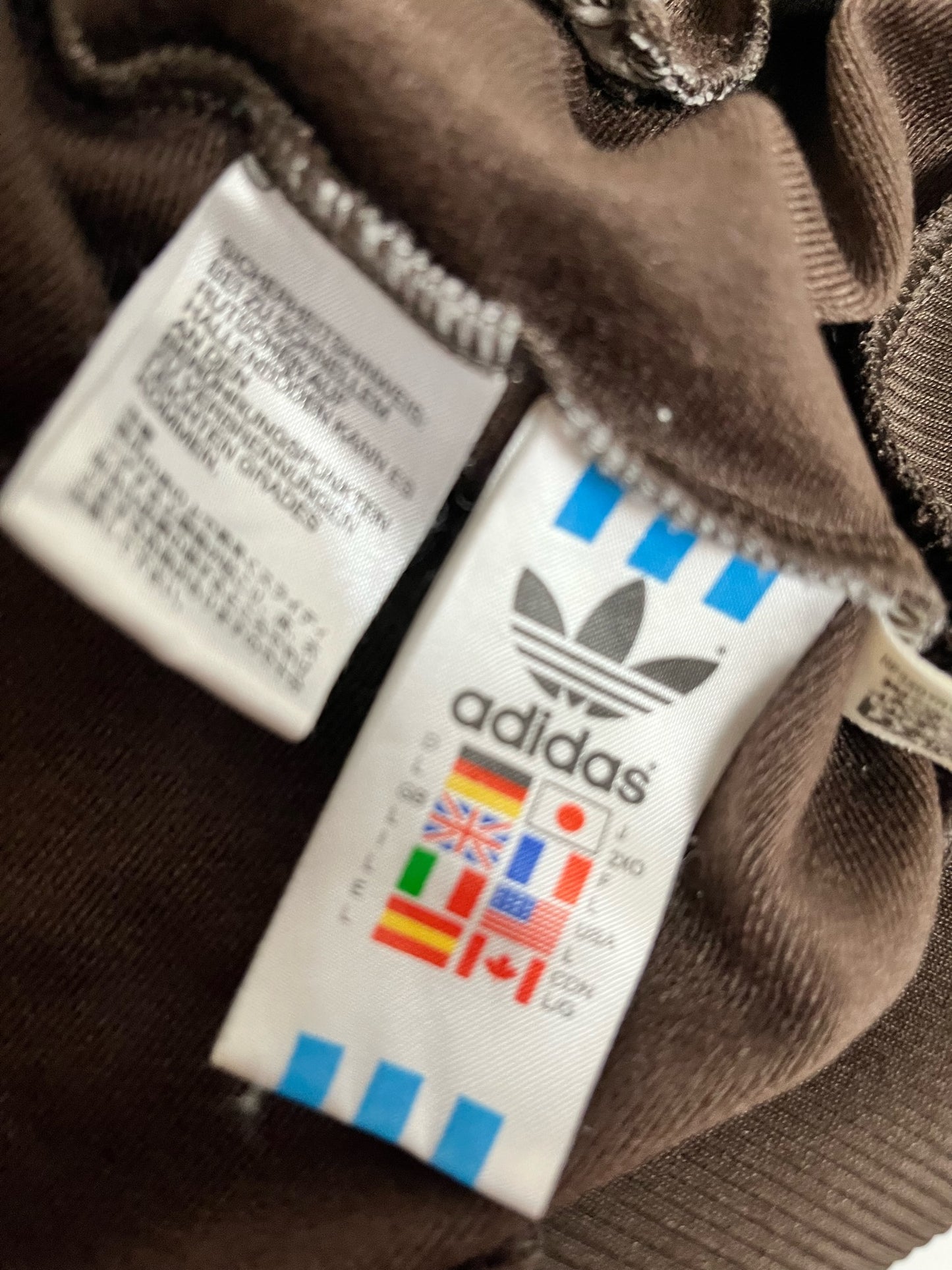 large brown adidas jacket