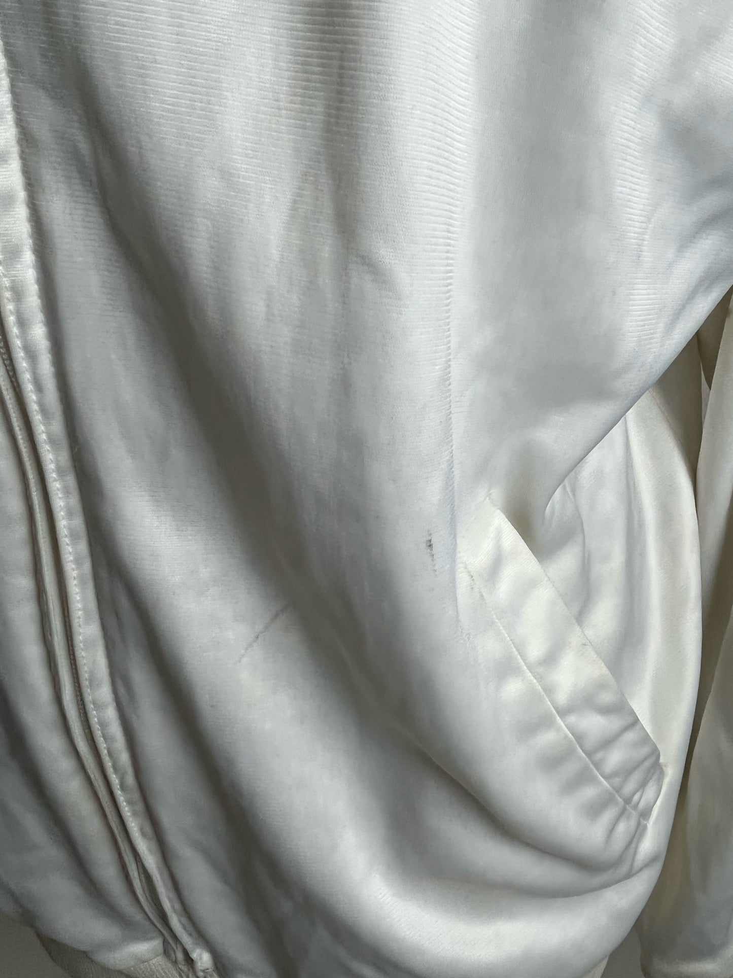 white and baby blue adidas jacket