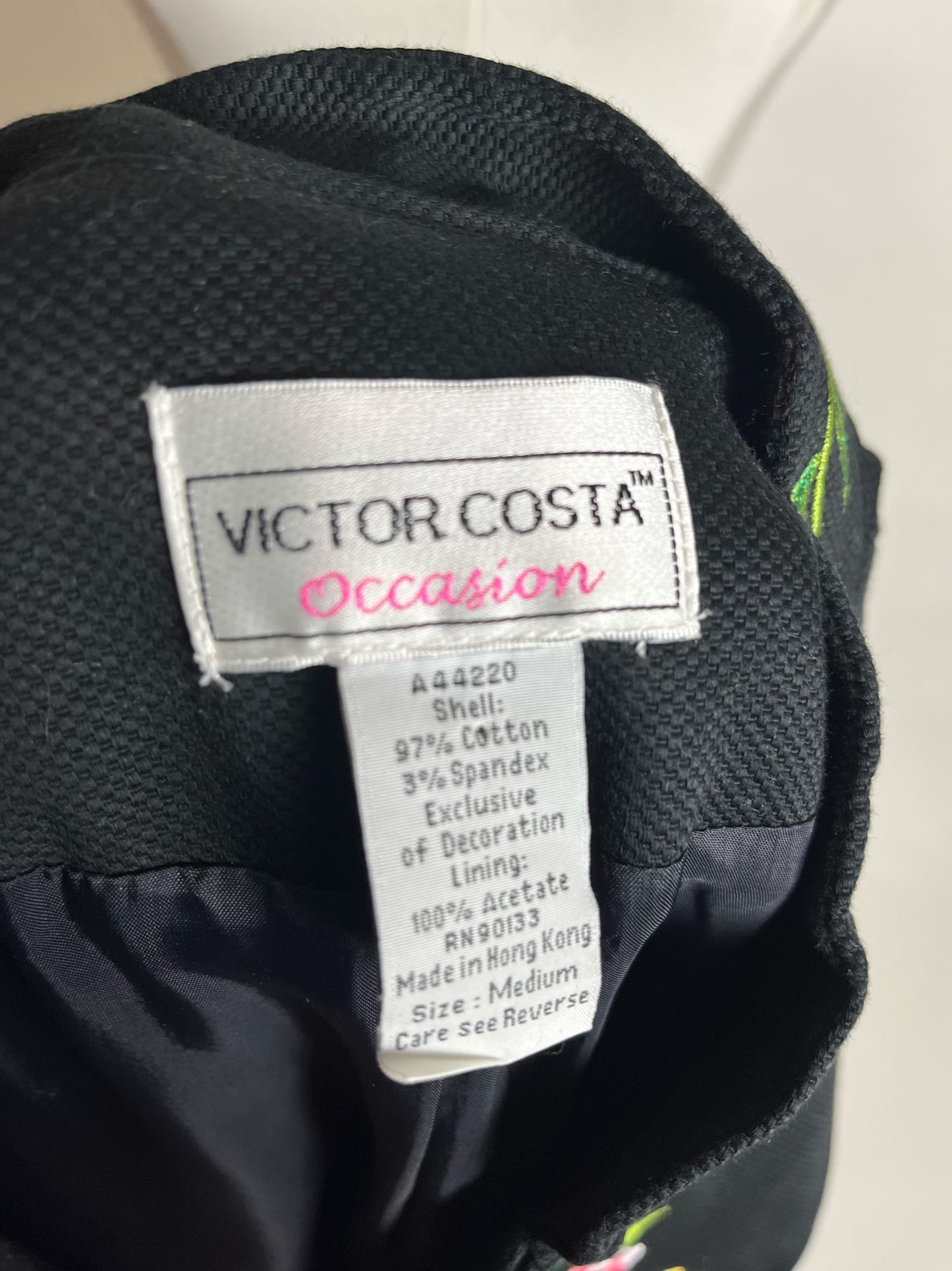 embroidered black coat