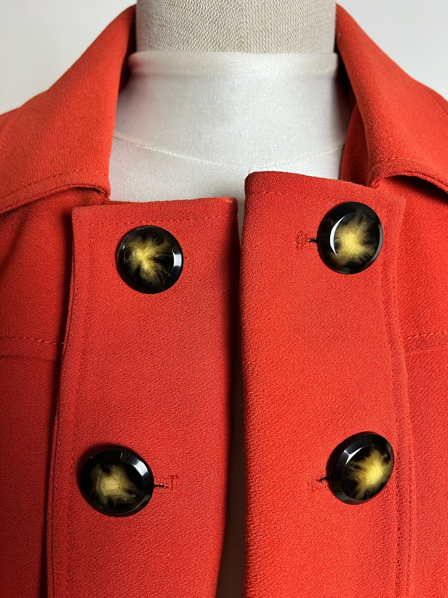 rust orange blazer work jacket