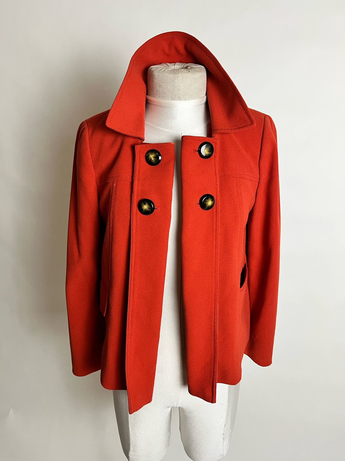 rust orange blazer work jacket