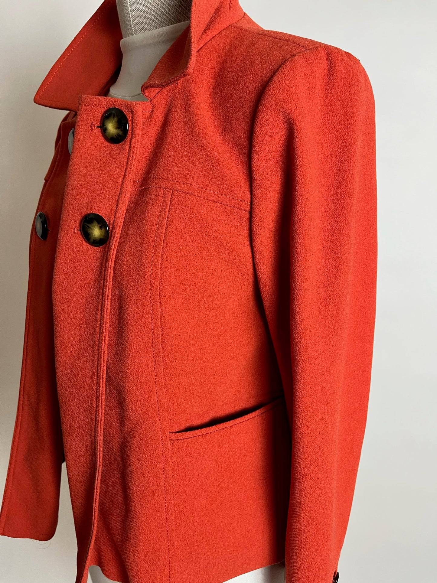 rust orange blazer work jacket