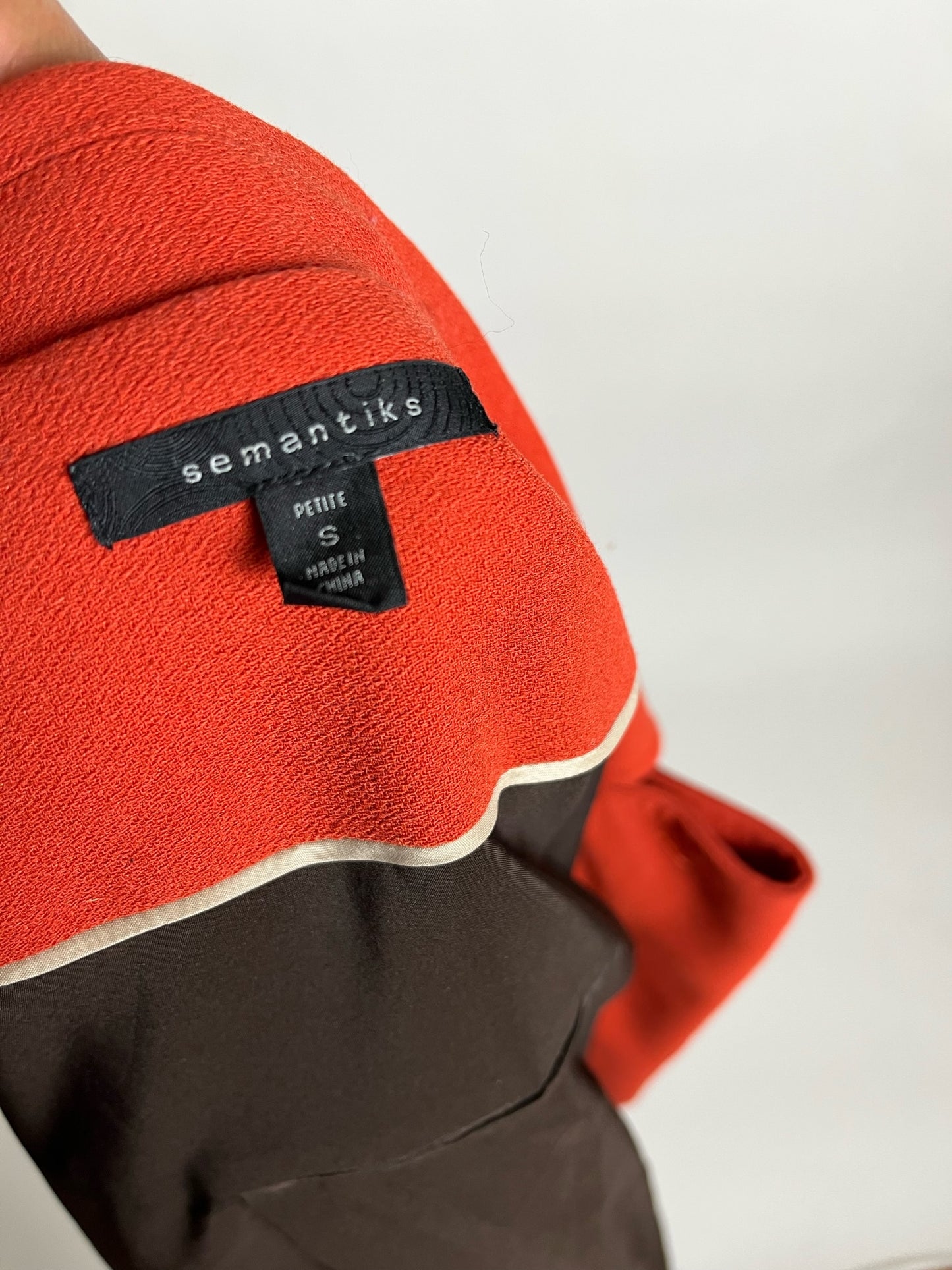 rust orange blazer work jacket