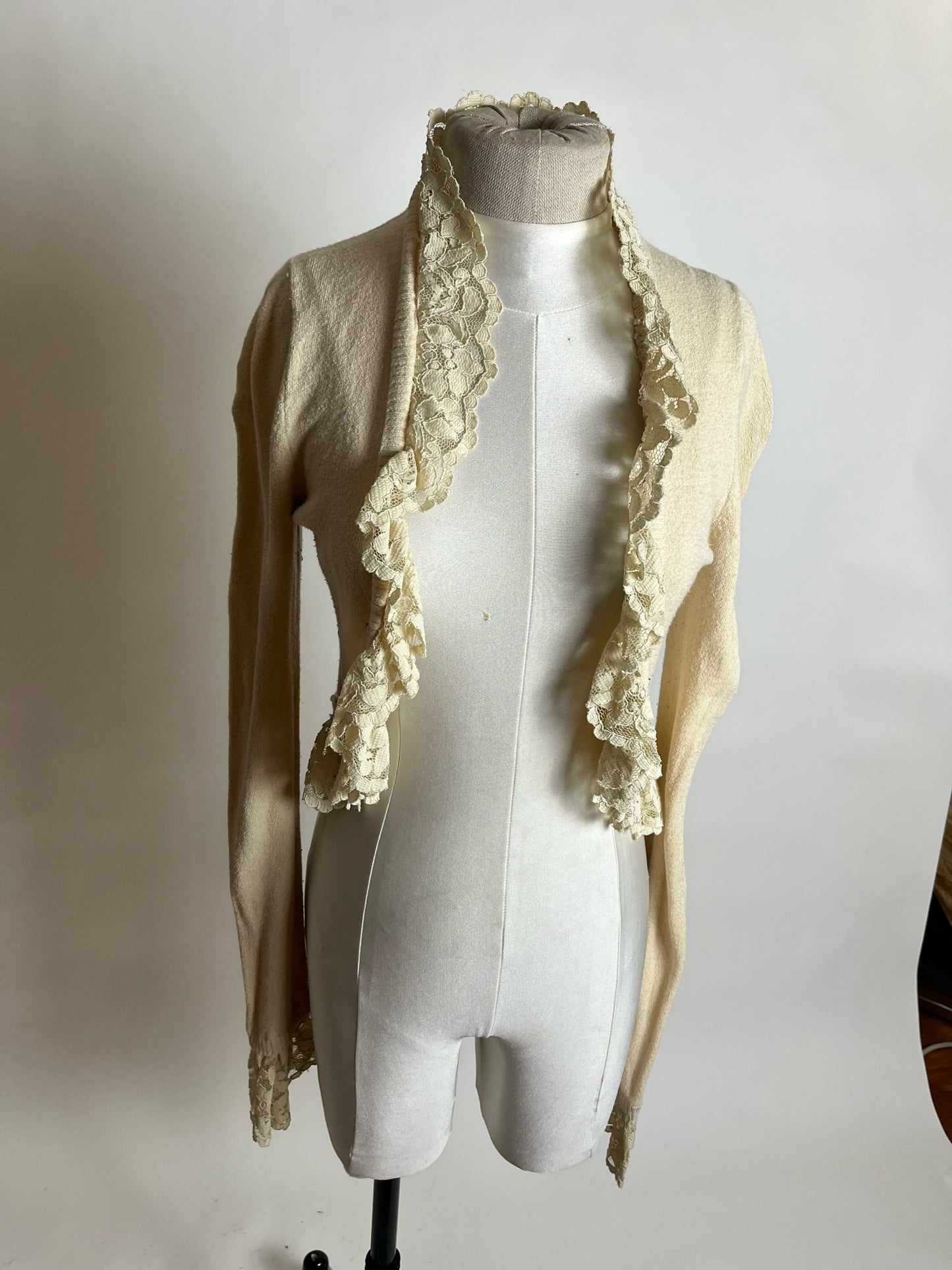beige with lace sweater