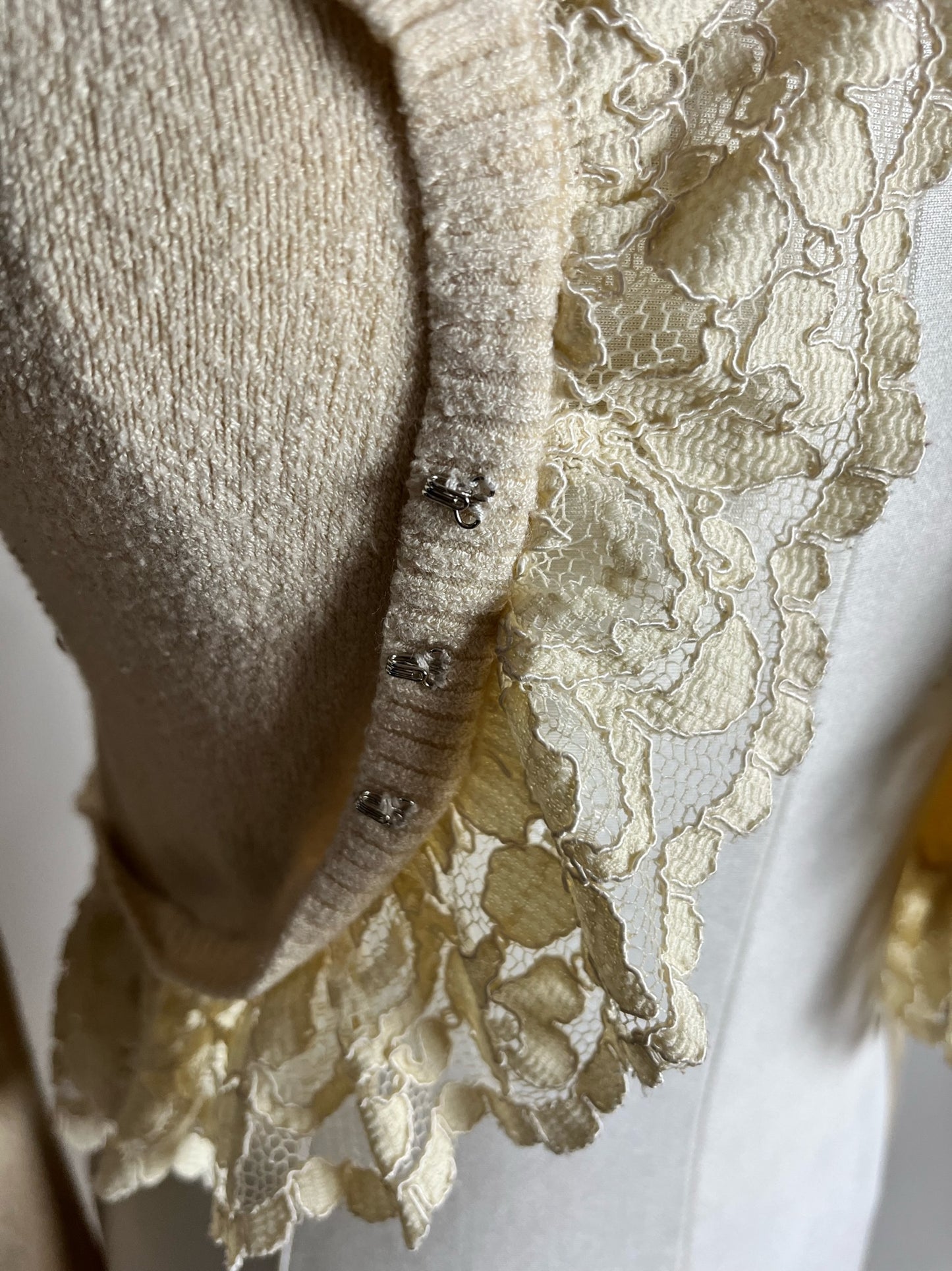 beige with lace sweater
