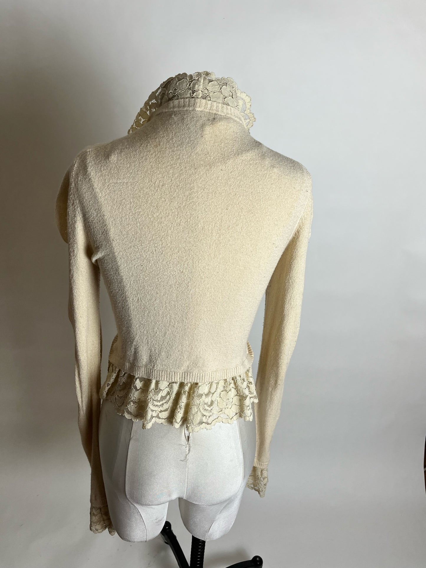 beige with lace sweater