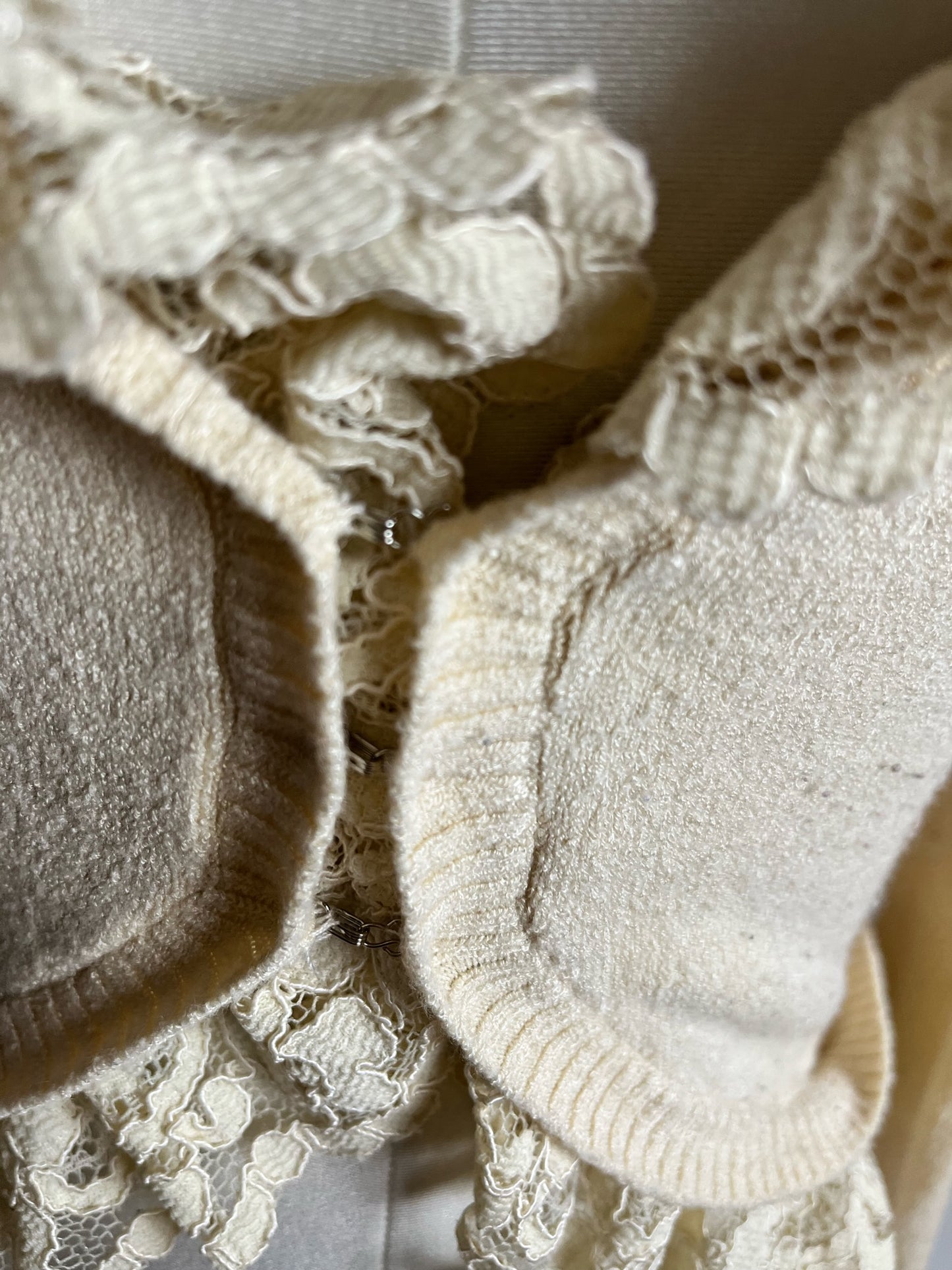 beige with lace sweater