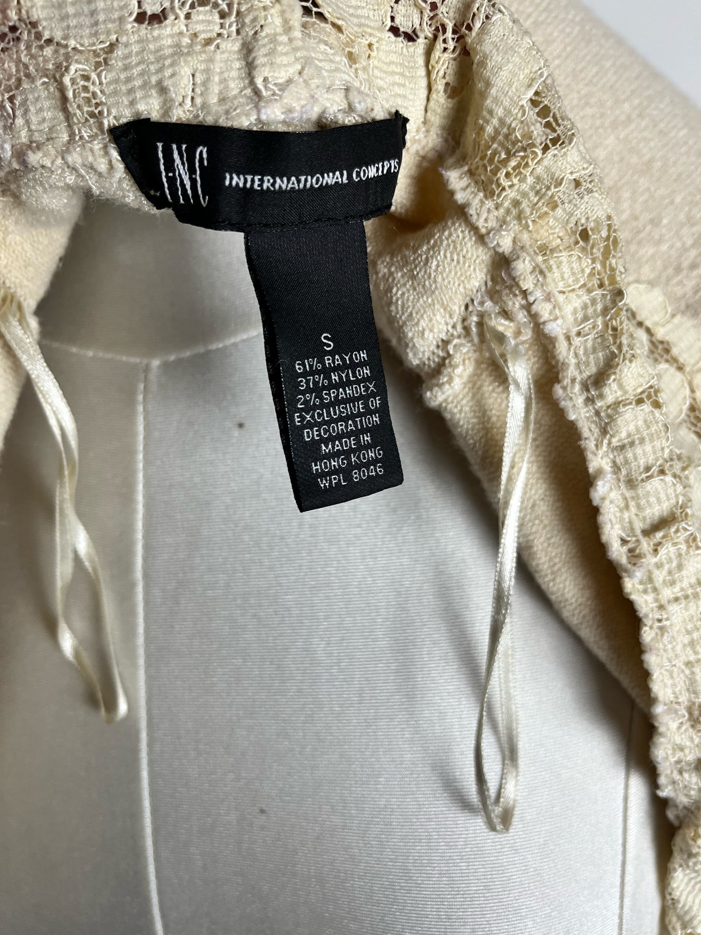 beige with lace sweater
