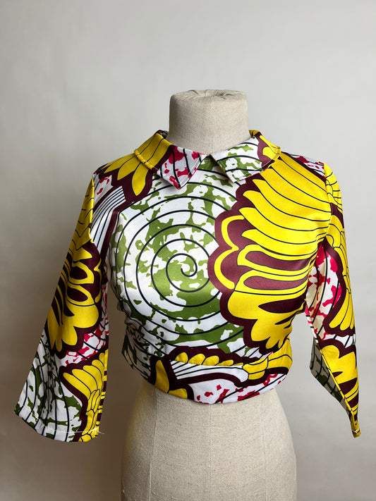 Handmade African middrift top