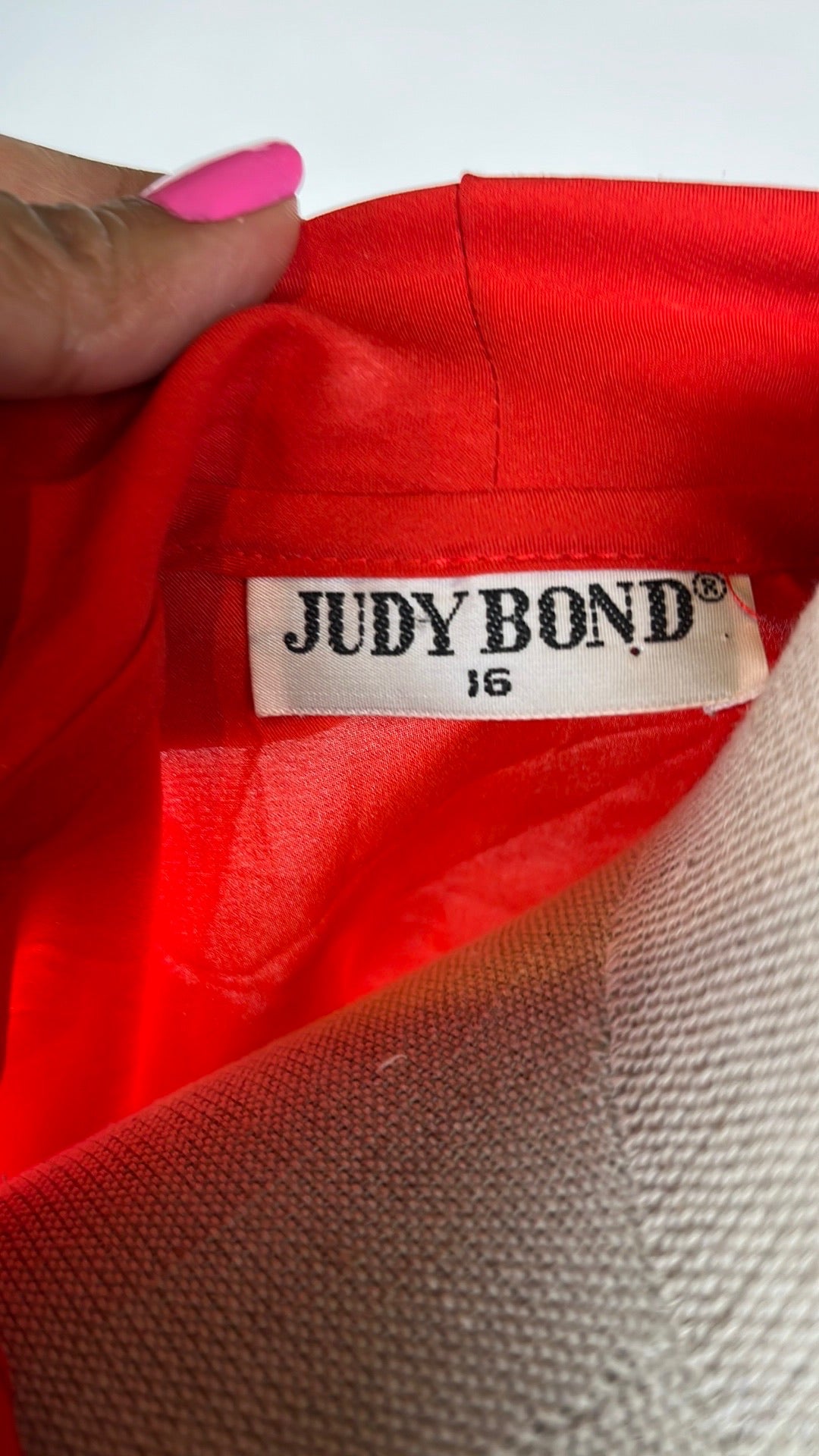 red vintage blouse with tie in front