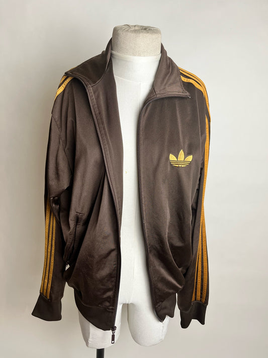 large brown adidas jacket