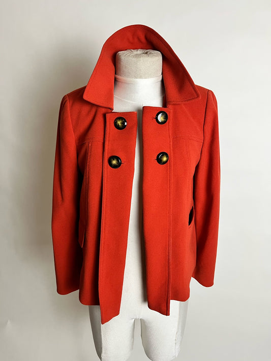 rust orange blazer work jacket